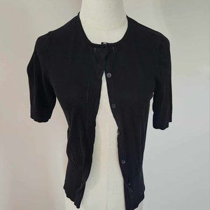 Loft short sleeve black Cardigan,soft,stretchy,cozy, great condition size XS